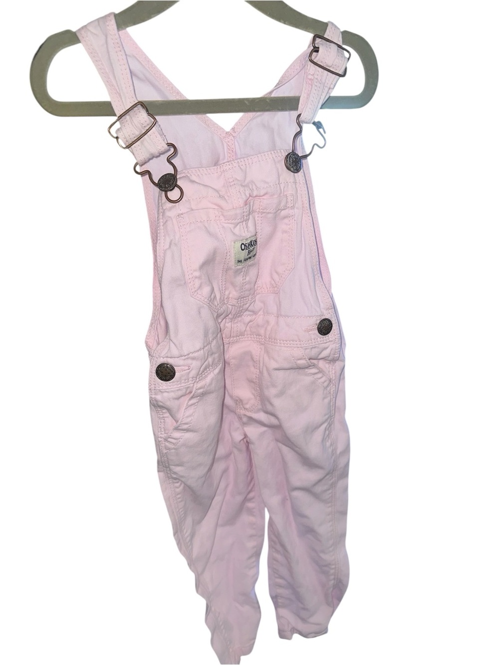 OshKosh B'gosh Light Pink Girls' Overalls Romper 4T
